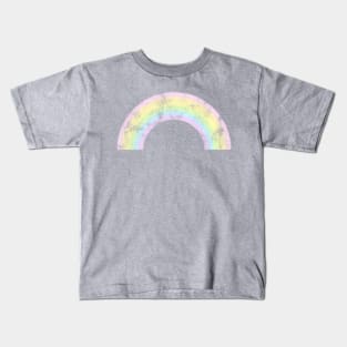 Pastel Rainbow (distressed) Kids T-Shirt